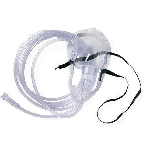 Medline Adult Disposable Oxygen Masks,Medium Concentration,With 7ft (2.2m) Tubing,50/Pack,HCS4600B