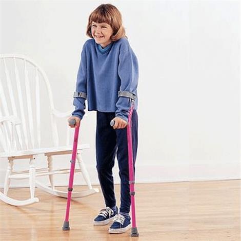 Sammons Preston Walk-Easy Forearm Crutches,Toddler,Neon Pink,Pair,609005
