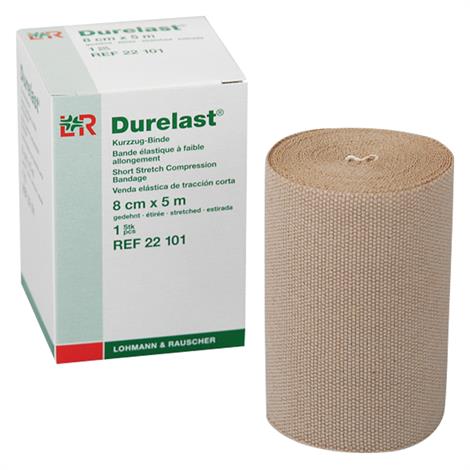 Durelast High Compression Very Short Stretch Bandage With Bandage Clips,12 cm (4.7"),Each,22103