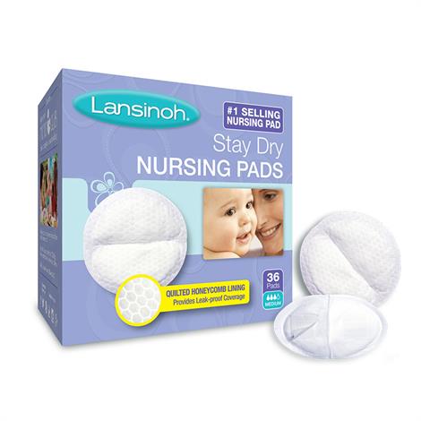 Lansinoh Stay Dry Disposable Nursing Pads,Dimensions - L 9.13" x W 5.51" x H 5.31",100/Pack,20370
