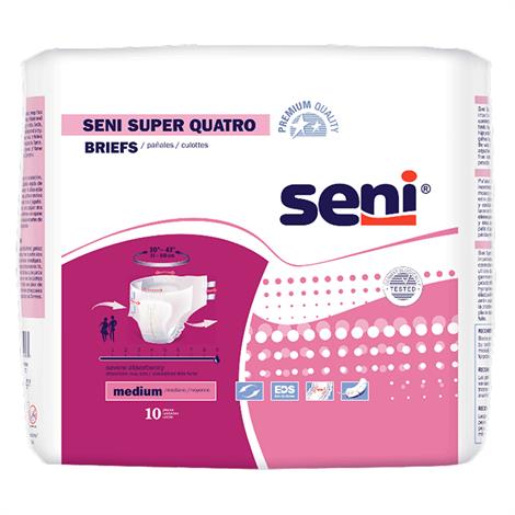Seni Super Quatro Briefs,Medium (30" - 43"),10/Pack,S-ME10-BQ1