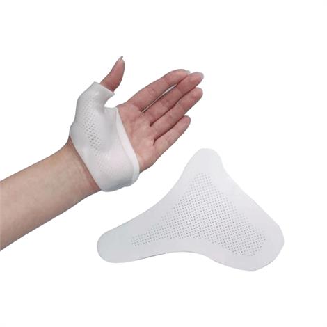 Rolyan Hand-Based Precut Thumb Spica Splint,Aquaplast-T,UltraPerf,1/16" (1.6mm),White,Medium,3/Pack,550417