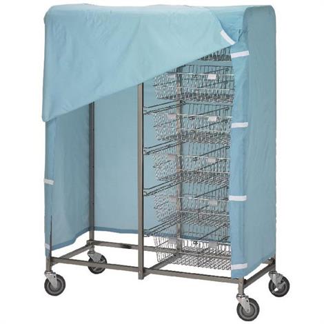 R&B Cover for 1012 & 1014 Resident Item Cart,50"L x 21"W x 68"H,Gray Green,Each,1051