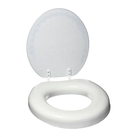 High Rise Soft Touch Raised Toilet Seat,3-1/2"W x 15"D,Each,567057