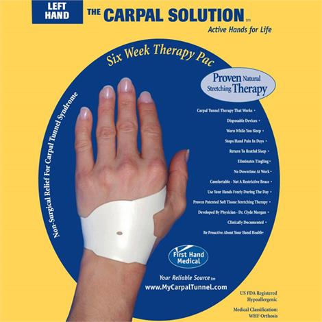 The Carpal Solution Carpal Tunnel Wrist Support,1 Year Right Hand Carpal Solution Therapy Pac,56/Pack,1YRRH