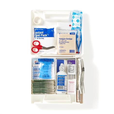 Medline General First Aid Kit,9" x 8-3/8" x 2-1/2" (22.9cm x 21.3cm x 6.4cm),Each,NONFAK200