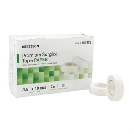 McKesson Non-Sterile Premium Paper Surgical Tape,2" Width x 10 yd,6/Pack,100194