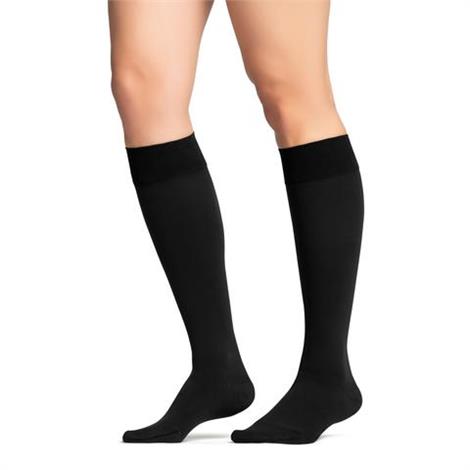 BSN Jobst Opaque Maternity Closed Toe Knee High 20-30 mmHg Compression Stockings,Extra Large,Navy,Pair,7861613