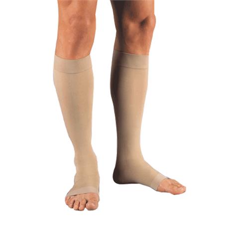 BSN Jobst Relief Medium Open Toe Knee High 30-40mmhg Extra Firm Compression Stockings,Beige,Pair,114636