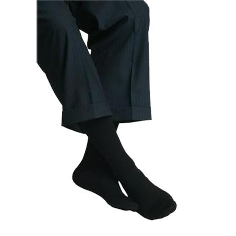 MAXAR Sheer 18-20mmHg Medium Graduated Compression Mens Trouser Socks,Small,Black,Pair,MH-1110SBL