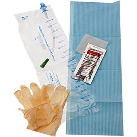 Rusch MMG Closed System Intermittent Catheter Kit - Coude Tip,With 14FR PVC Catheter,Straight Tip,100/Case,RLA-142-3