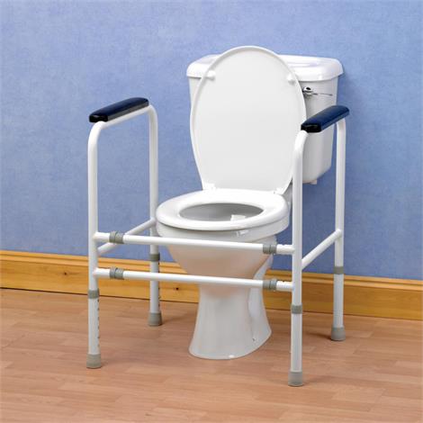 Homecraft Adjustable Bariatric Toilet Surround Frame,Aluminum,Each,81534684