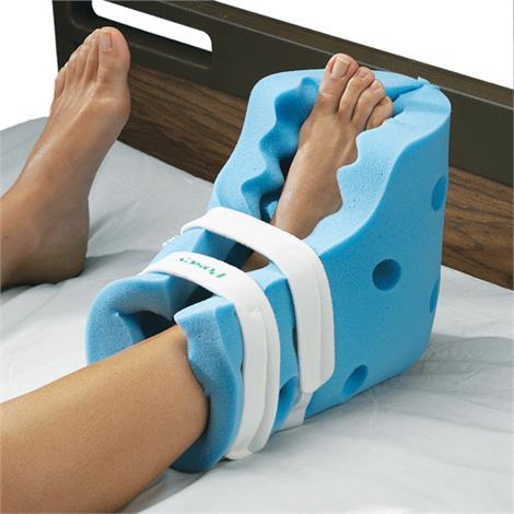 Posey Foam Heel Guards With Securement Straps,Blue,12"L x 7.5"H,Pair,6127
