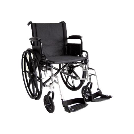 ITA-MED 18 Inch Lightweight Wheelchair with Height Adjustable Back WR18-400,Seat 18"W,Each,WR18-400
