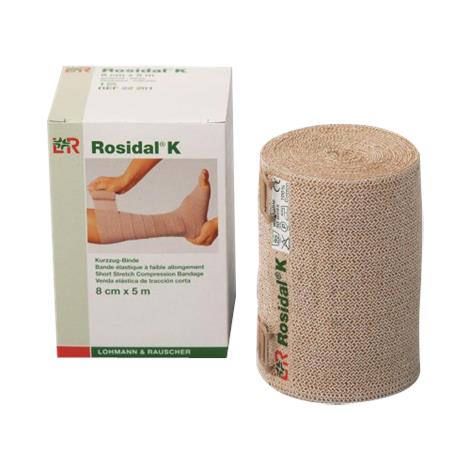 Lohmann & Rauscher Rosidal K Short Stretch Bandage,1-3/5" X 5-1/2" yds,20/Pack,22199/90684