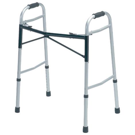 Medline Premium Bariatric Two-Button Folding Walker,Extra Wide,User height - 5