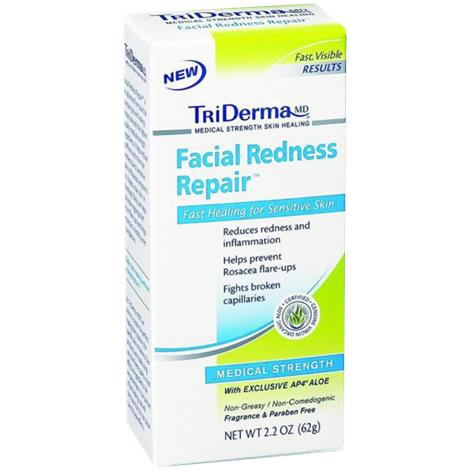 TriDerma Facial Redness Repair Cream,2.2oz,Tube,Each,52025
