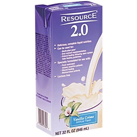 Nestle Resource 2.0 Complete,Very Vanilla,32fl oz,Carton,12/Case,27600000