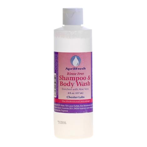 AprilFresh Rinse Free Shampoo and Body Wash with Aloe Vera,8oz,Bottle,24/Case,2808