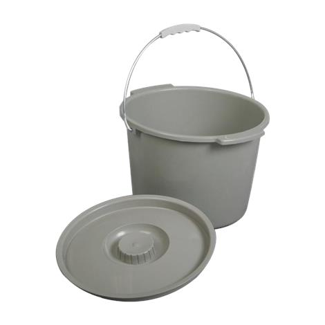 Medline Commode Bucket With Lid And Handle,With Lid And Handle,Each,MDS80306BH