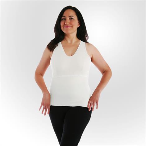 Softee Vee White Prosthetic Camisole,X-Large,20 to 22,Each,524