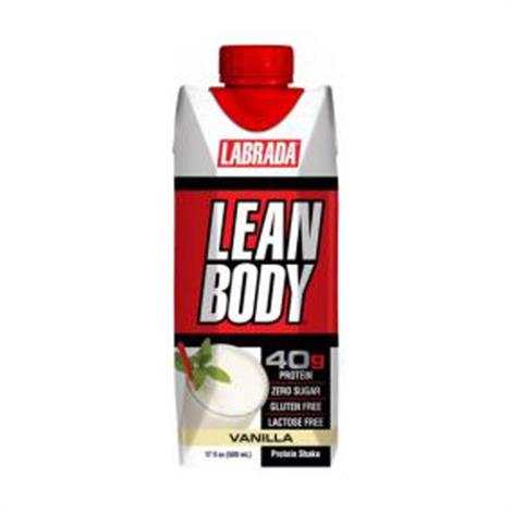 Labrada Lean Body Shake,Vanilla 11oz,12/Pack,790300