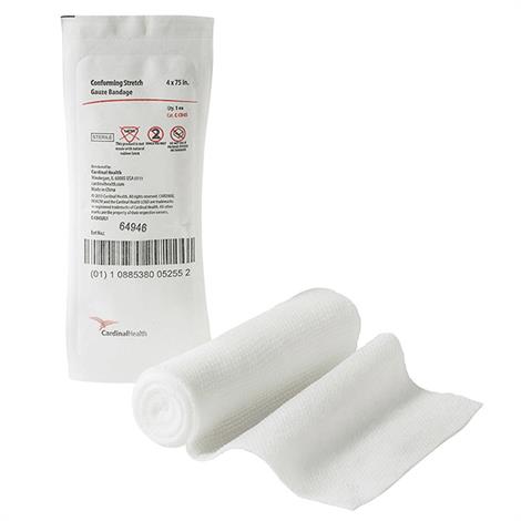 Cardinal Health Conforming Stretch Gauze Bandage,4" x 75",Non-Sterile,12/Pack,8Pk/Case,CCB4