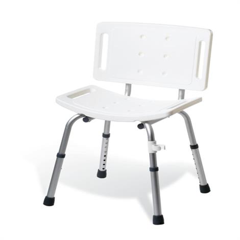 Medline Basic Shower Chair with Back,White,3/Case,G30402M