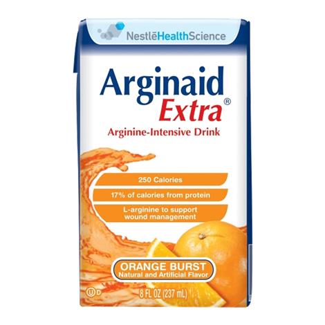 Nestle Arginaid Extra Arginine-Intensive Drink,Orange Burst,8fl oz,Tetra Brik Pak,27/Case,19660000