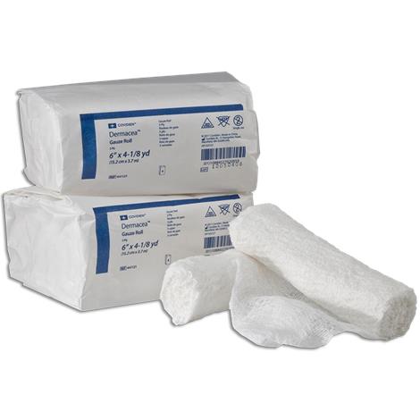Covidien Dermacea Three Ply Gauze Roll,6"W x 4yds,3-ply,Non Sterile,Bulk,6/Pack,8Pack/Case,441121