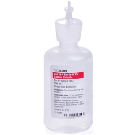 CareFusion AirLife Sterile Sodium Chloride Irrigation Solution,100ml Bottle,25/Case,AL4109