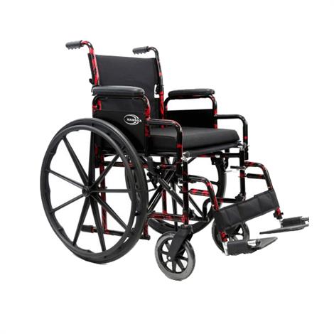 Karman Healthcare LT-770Q Red Streak Lightweight Compact Wheelchair,0,Each,0