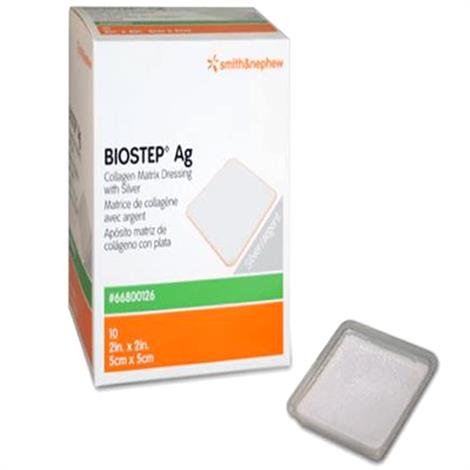 Smith & Nephew Biostep Ag Collagen Matrix Dressing with Silver,4" x 4",10/Pack,5Pk/Case,66800122