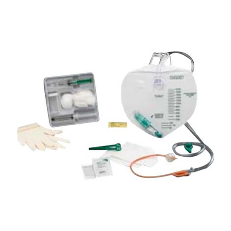 Bard Lubricath Drainage Bag Foley Tray with Tamper-Evident Seal and Anti-Reflux Chamber,With 14FR Catheter,10/Case,899614