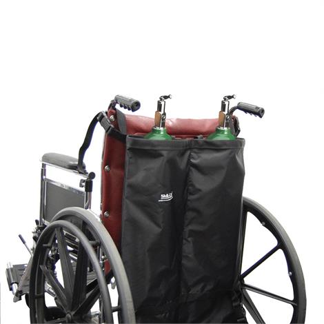 Skil-Care Oxygen Cylinder Holder For Wheelchair,Double Tank - Fit 16" - 24" Wheelchair,Each,707028