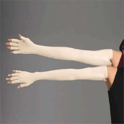 Rolyan Shoulder Length Compression Gloves with Open Finger,8",Full Finger,Right,Each,929326