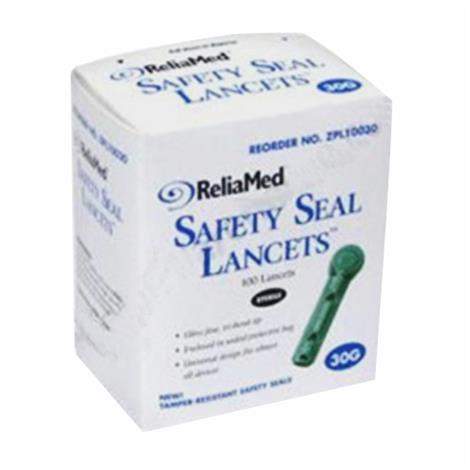ReliaMed Safety Seal Lancets,28 Gauge,100/Pack,50Pk/Case,ZPL10028