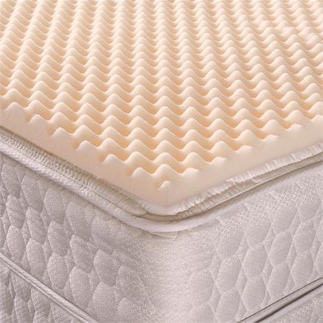 Geneva Healthcare Convoluted Egg Crate Foam Traditional Fit Mattress Pads,Queen,4" x 60" x 80",Each,CM-46080D