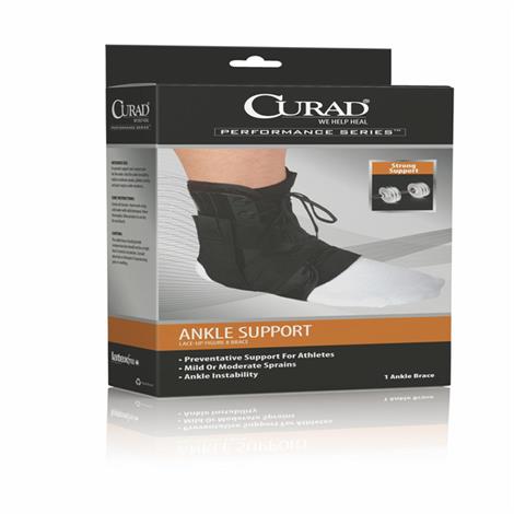 Medline Curad Retail Vinyl Lace-Up Ankle Splints,Small,4/Case,ORT27600SD