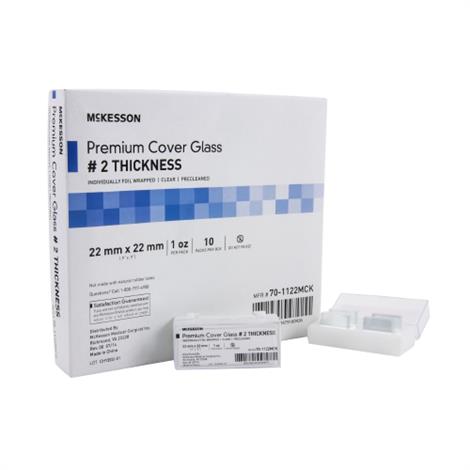 McKesson Cover Glass Square,No.2 Thickness,Each,70-1122MCK