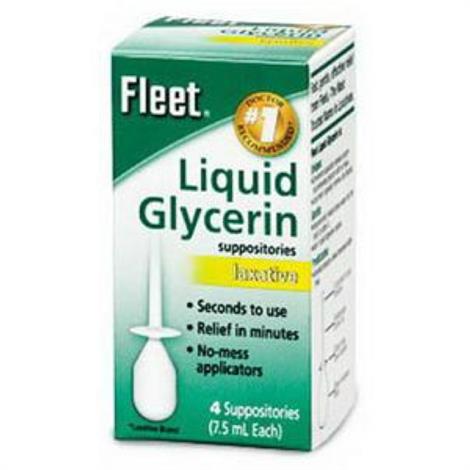 Fleet Glycerin Suppositories,7-1/2 Ml,4/Pack,185B