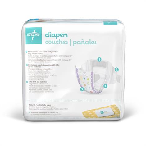 Medline Disposable Diapers,2,12-18 lb,200/Pack,MBD2002