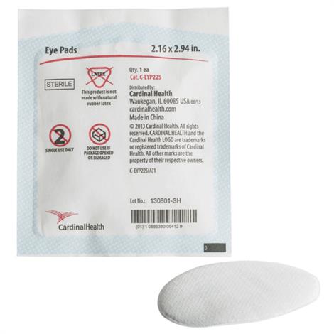 Cardinal Health Eye Pads,2-1/8" x 2-5/8",Sterile,50/Pack,12Pk/Case,C-EYP22S