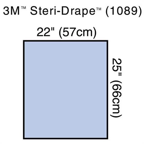 3M Steri-Drape Utility Drape Sheet,Blue,22"L X 25"W,160/Pack,1089
