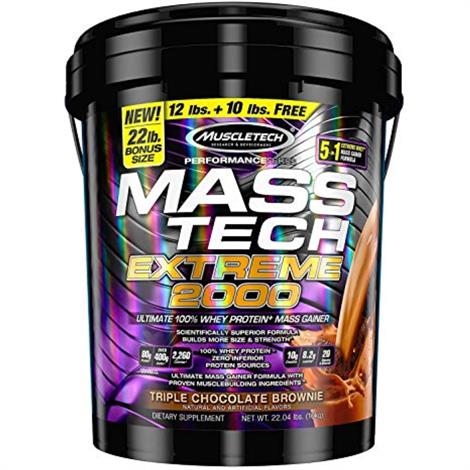 MuscleTech Mass Tech Extreme Dietary ,Vanilla Milkshake,22lb,Each,610183