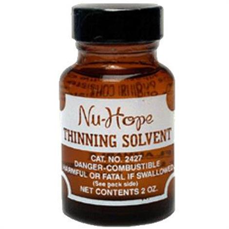 Nu-Hope Adhesive Thinning Solvent,2oz,Glass Bottle,Each,2427