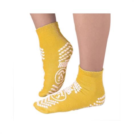 Principle Business Enterprises Pillow Paws Slipper Socks Double Imprint,Yellow,48/Case,3922-001