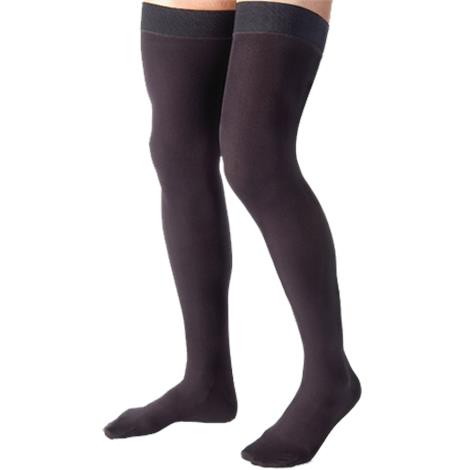 BSN Jobst for Men Closed Toe Thigh High 15-20 mmHg Ribbed Compression Stockings,Khaki,Small,Pair,115512