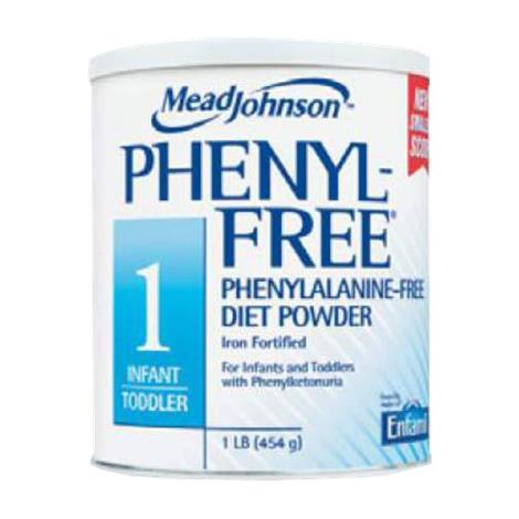 Mead Johnson Phenyl-Free 1 Dietary Powder fors and Toddlers,1lb,Powder Can,Vanilla,6/Case,892601