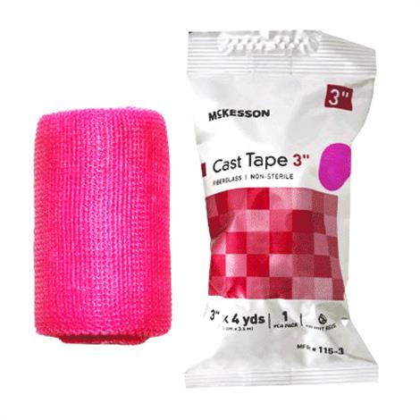 McKesson Fiberglass Cast Tape - Pink,3 Inch X 12 Foot,10/Pack,115-3X